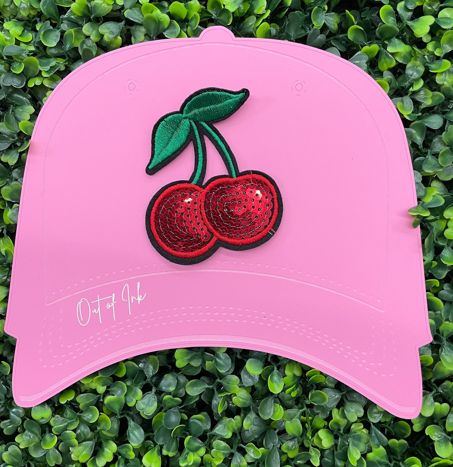 Sequin Cherry Embroidered Patch