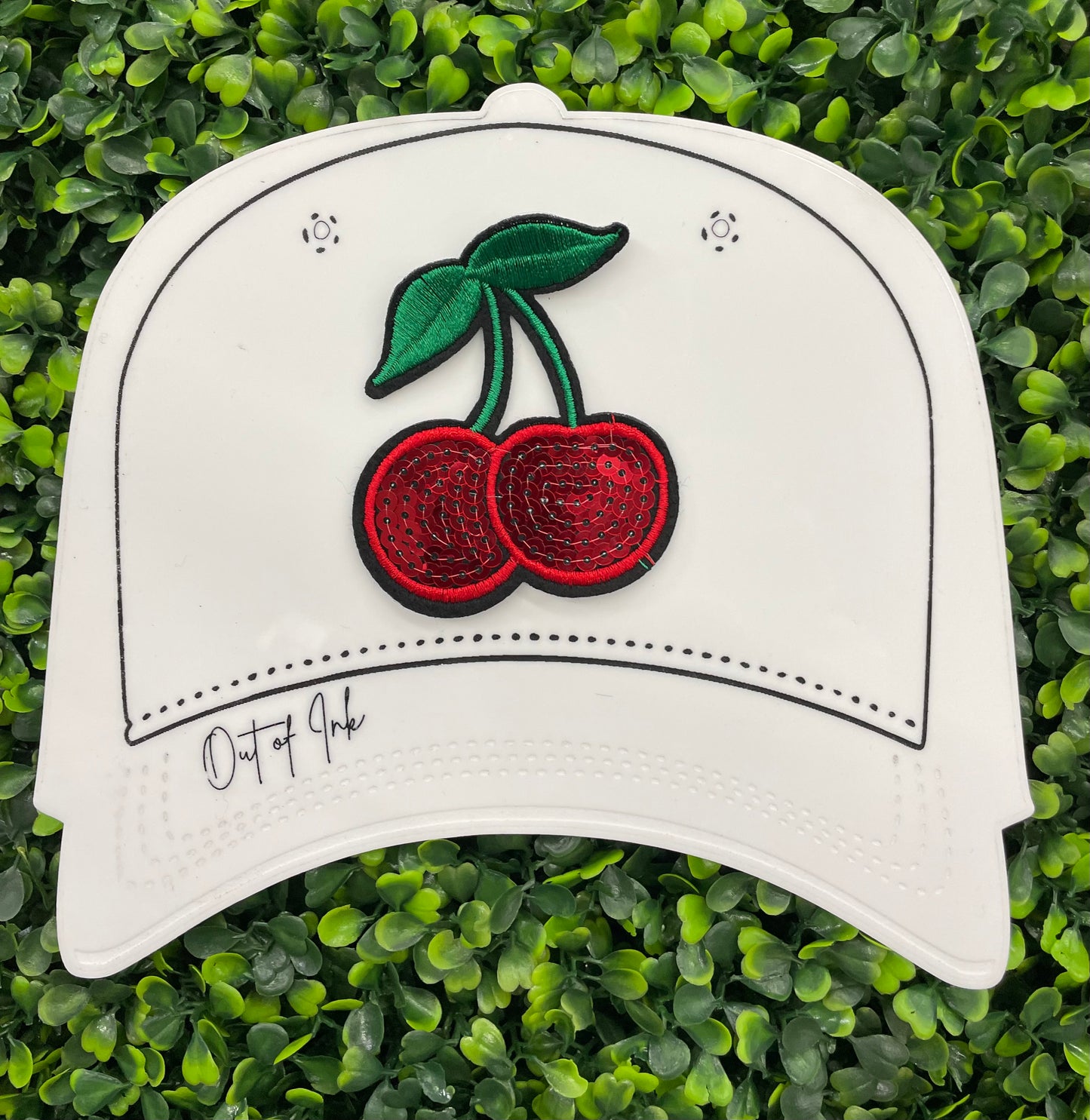 Sequin Cherry Embroidered Patch