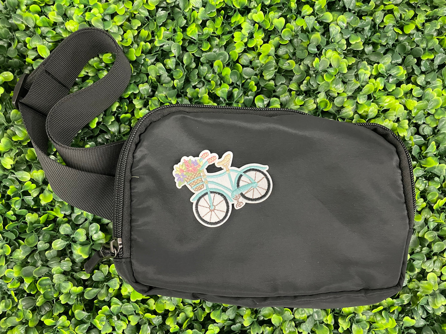Floral Bicycle Embroidered Patch