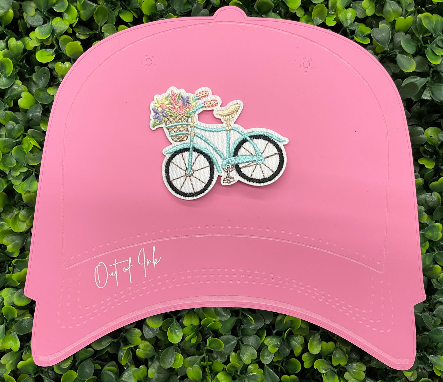 Floral Bicycle Embroidered Patch