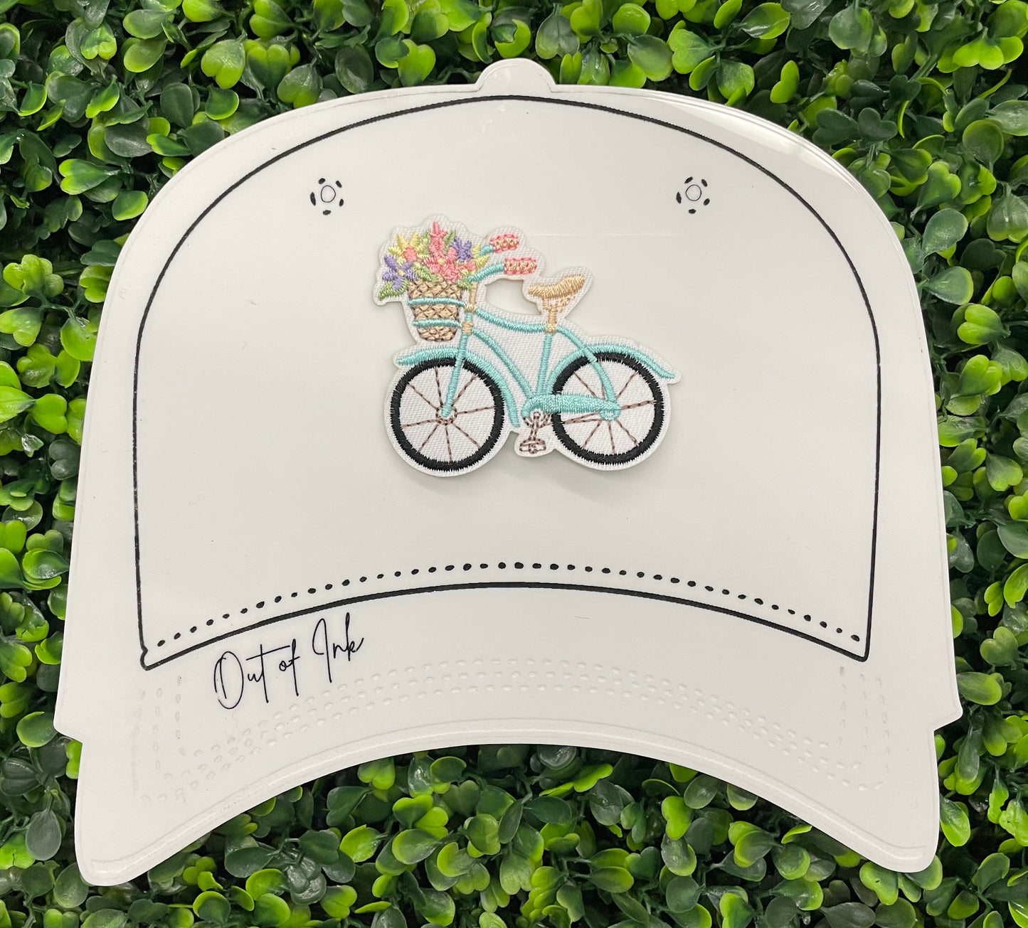 Floral Bicycle Embroidered Patch