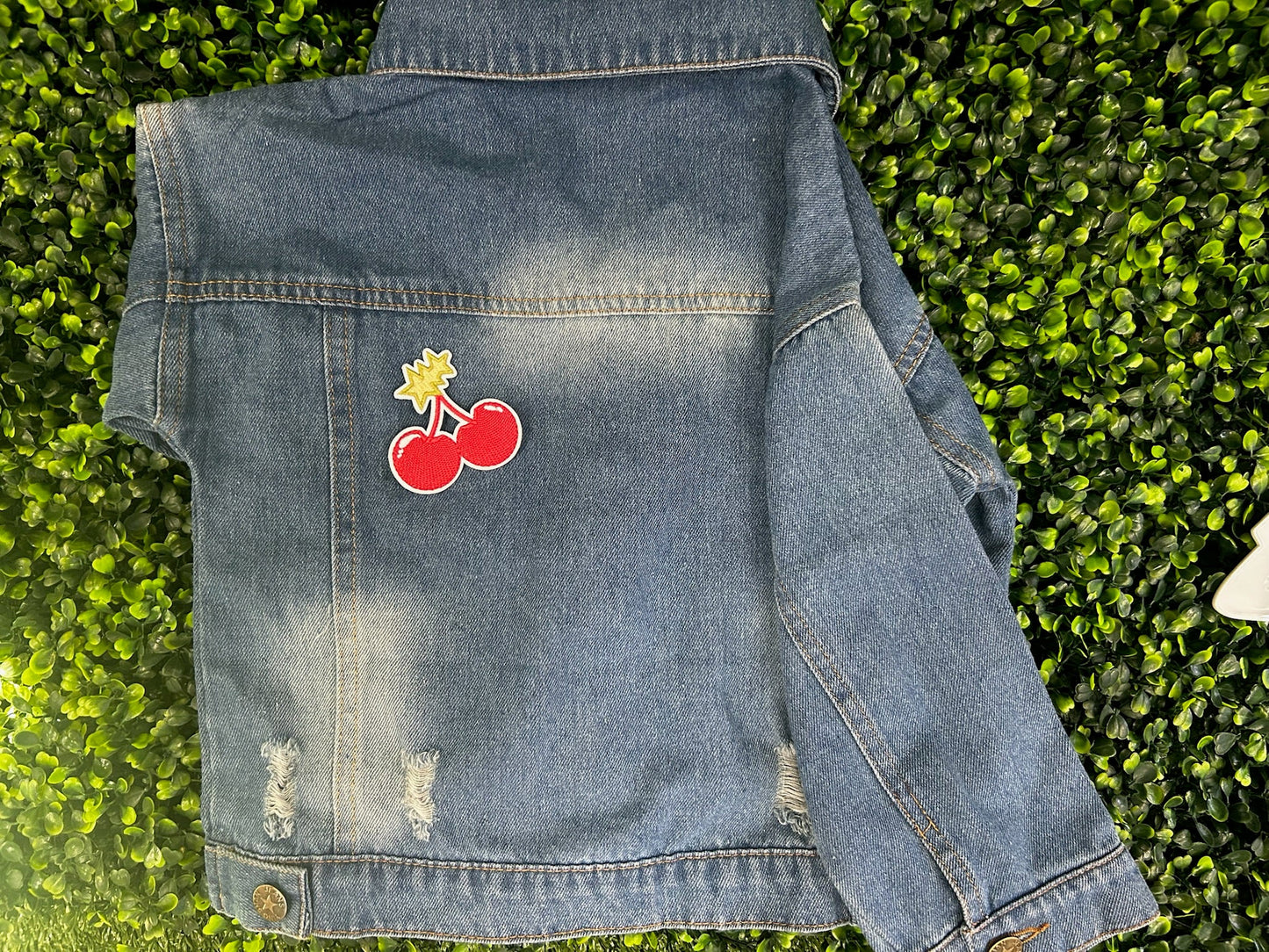 Cherry with Star Stems Embroidered Patch