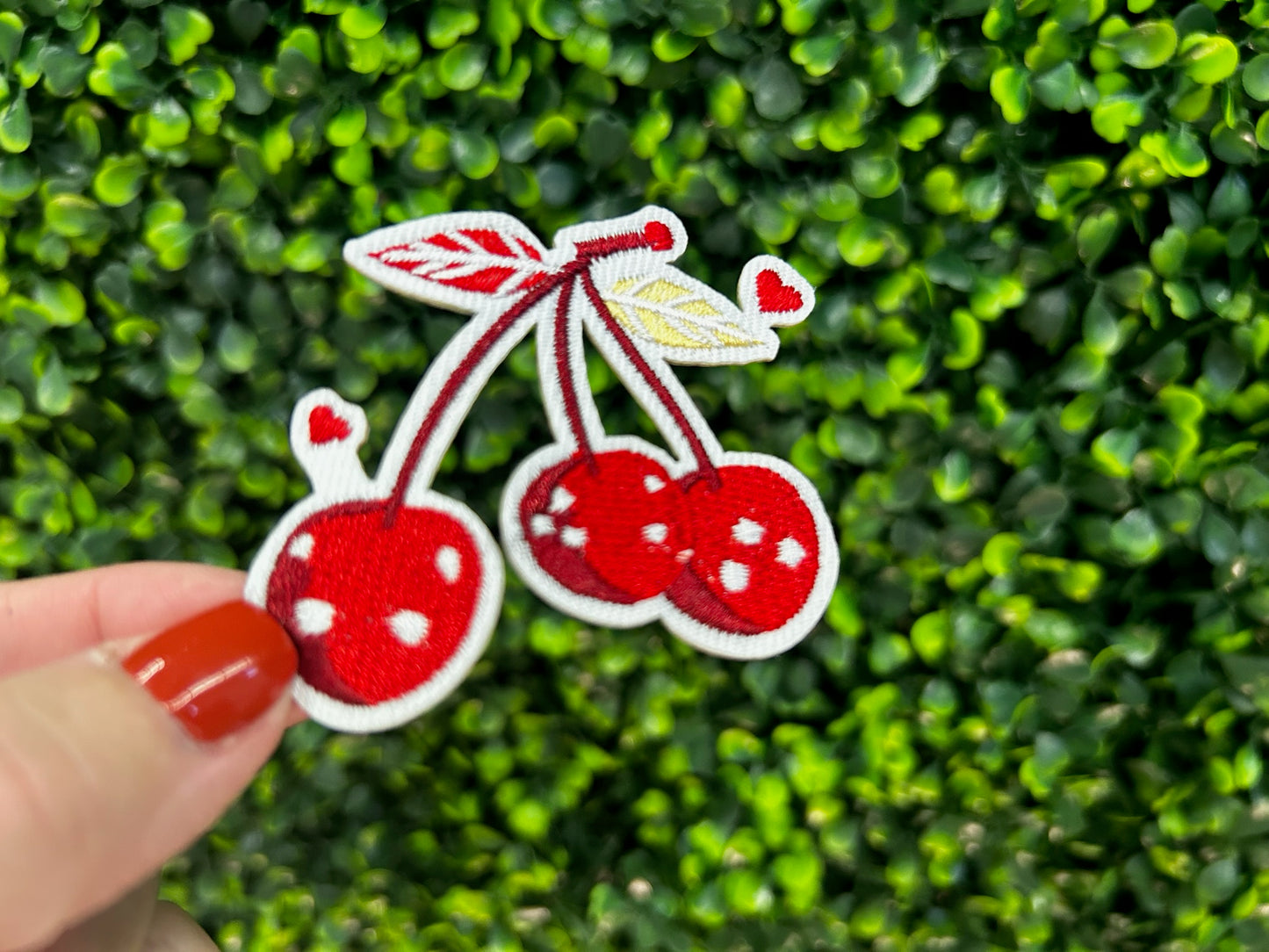 Three Cherries Embroidered Patch