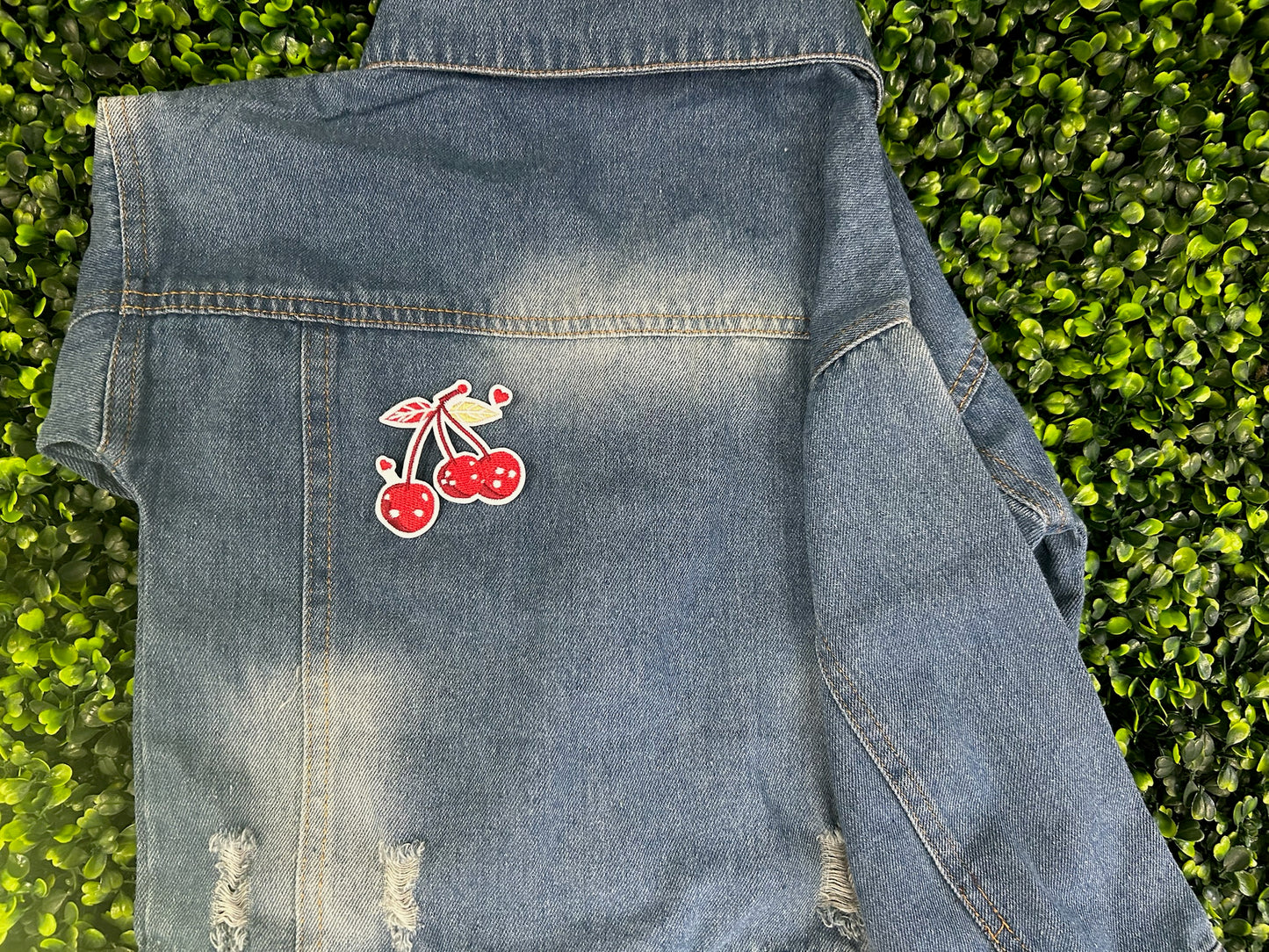 Three Cherries Embroidered Patch