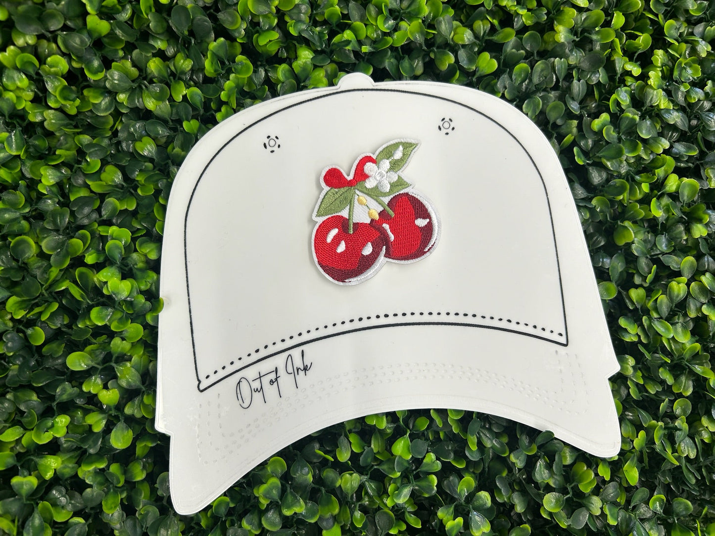 Cherries with Flower Stem Embroidered Patch