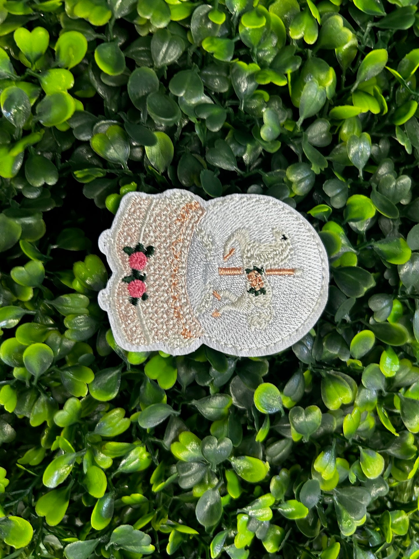 Carousel Horse Snow Globe Embroidered Patch