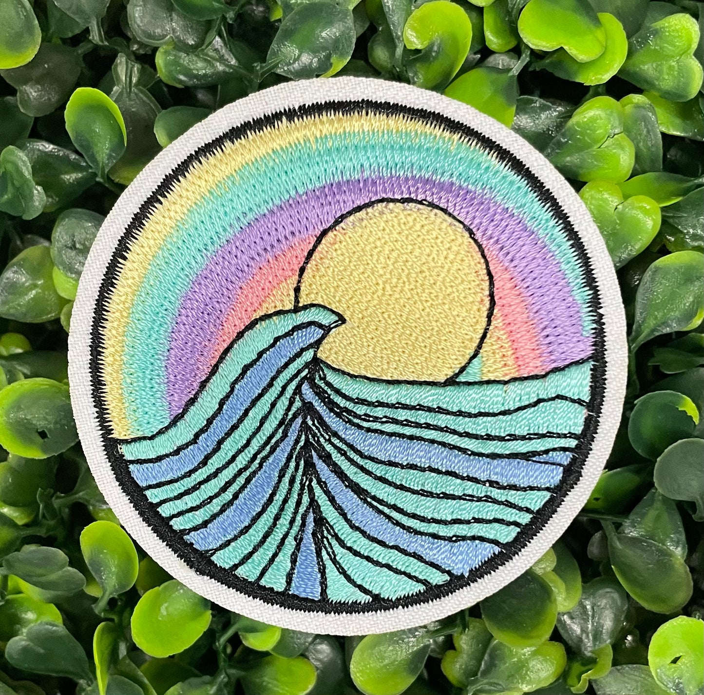Sunset Wave Embroidered Patch