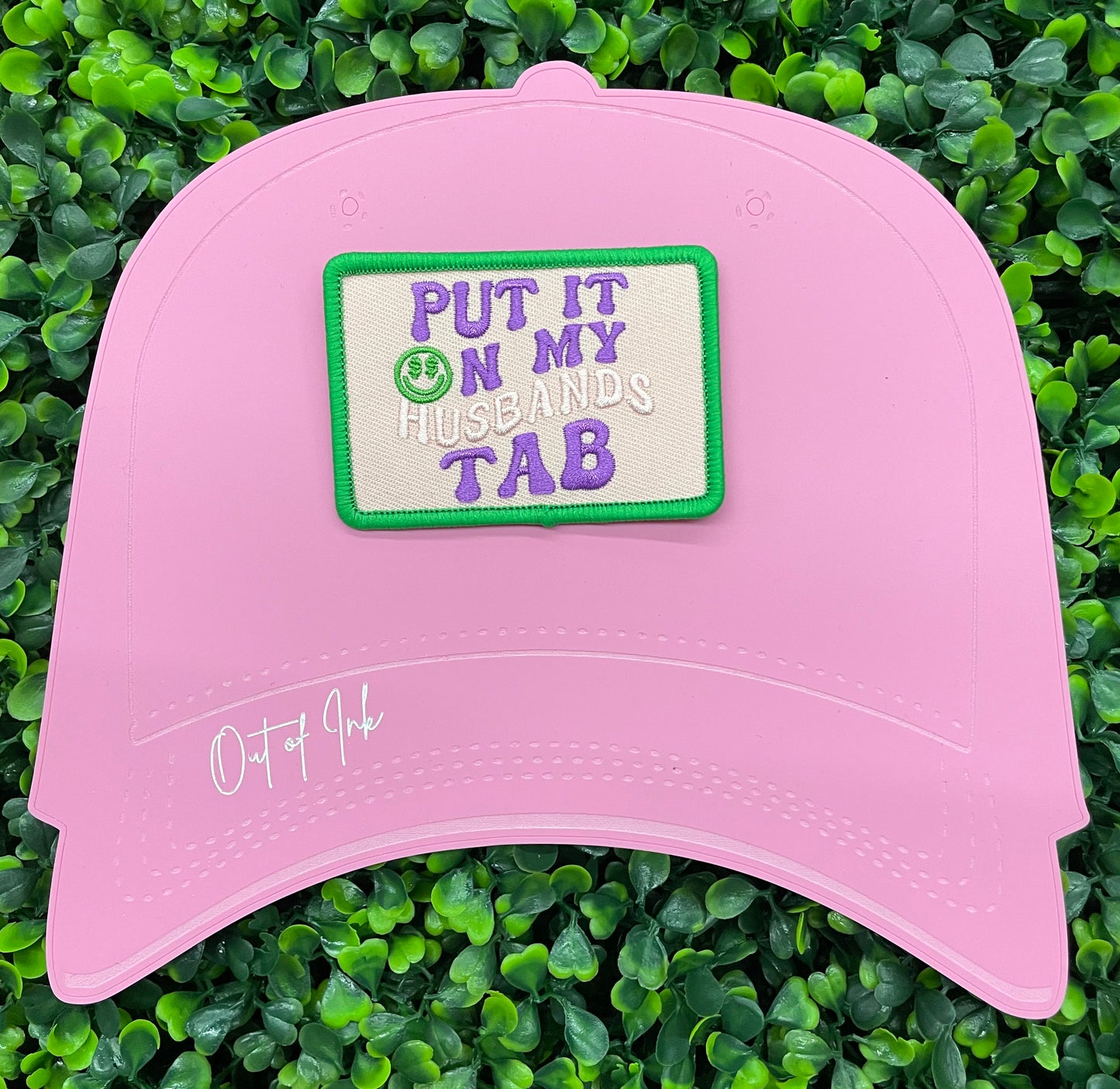 Put It On My Husband's Tab Embroidered Patch