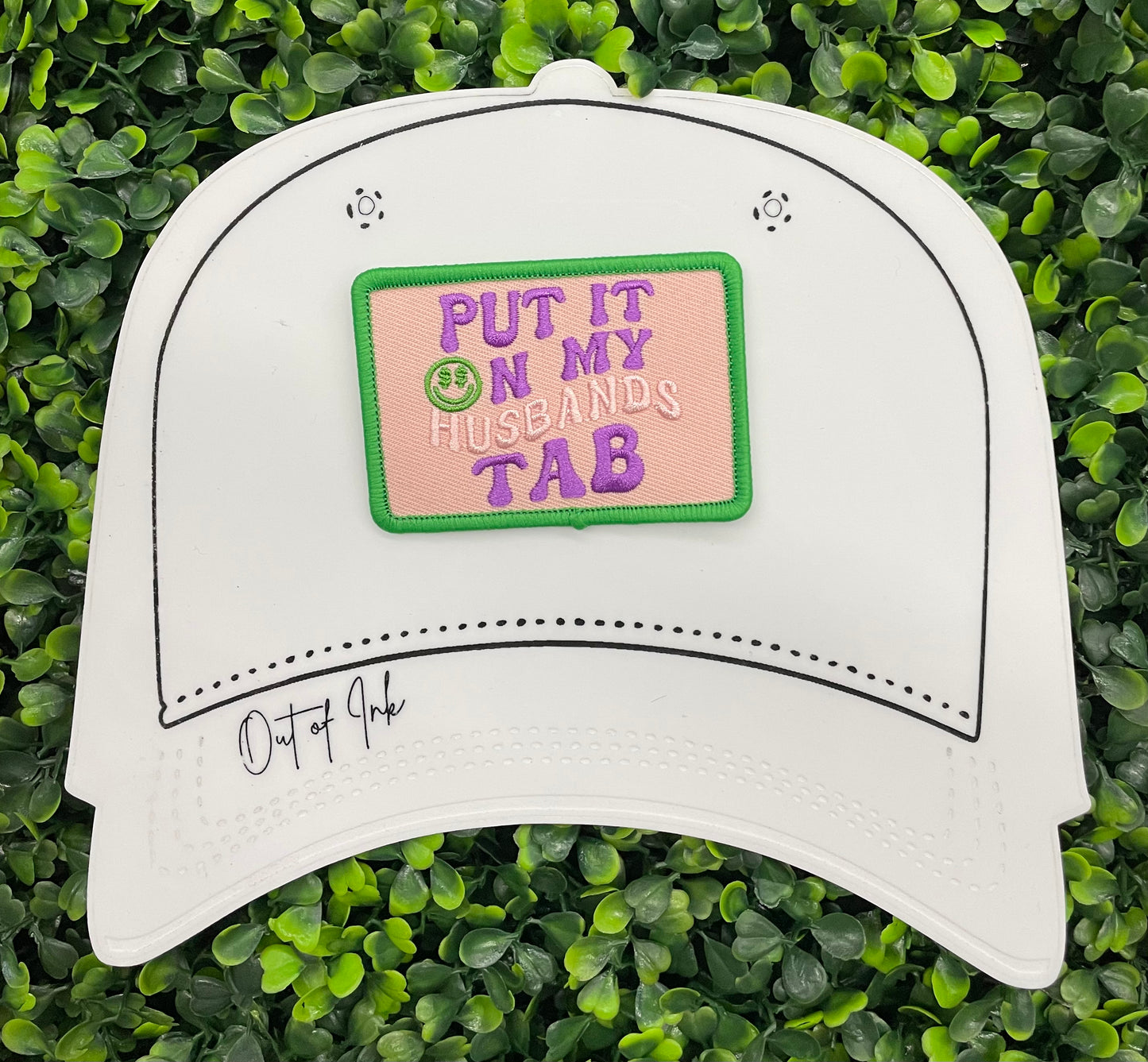 Put It On My Husband's Tab Embroidered Patch