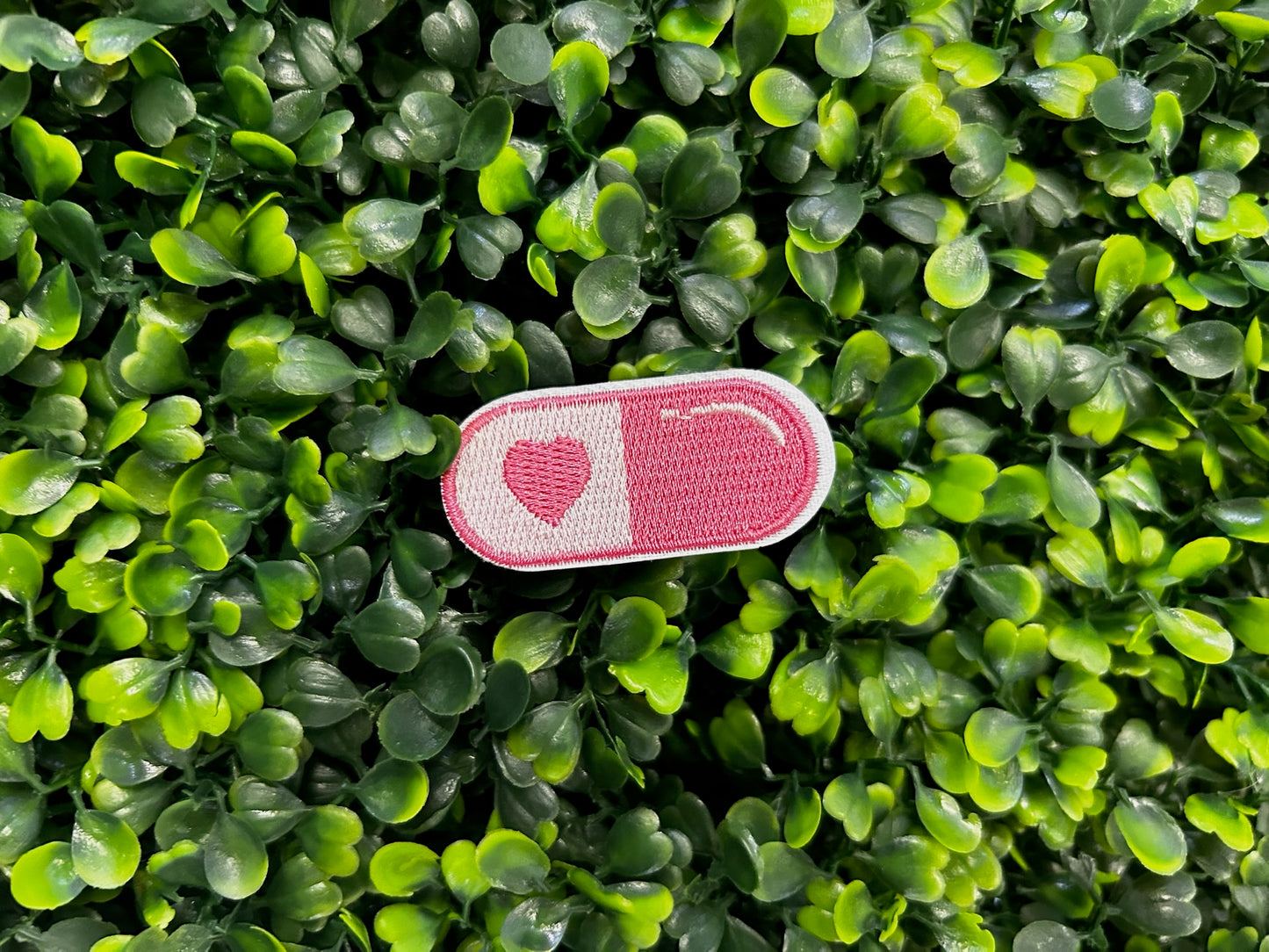 Heart Pill Embroidered Patch