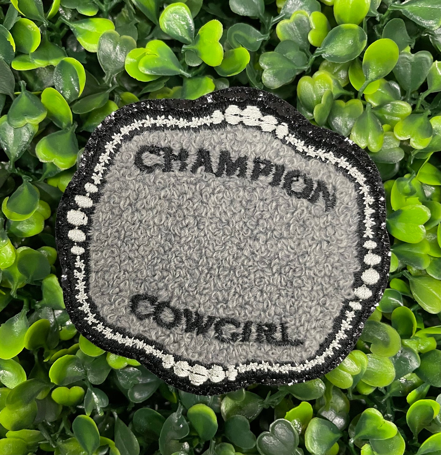 Champion Cowgirl Embroidered Patch