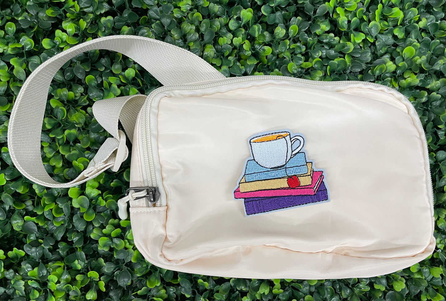 Cozy Books & Tea Embroidered Patch