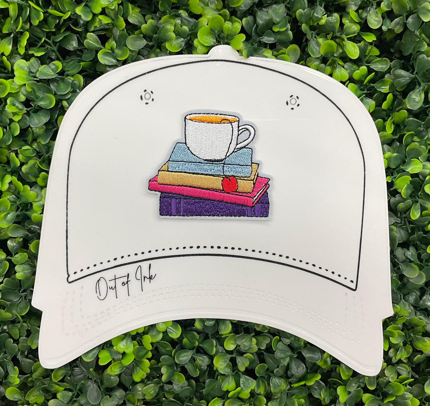 Cozy Books & Tea Embroidered Patch