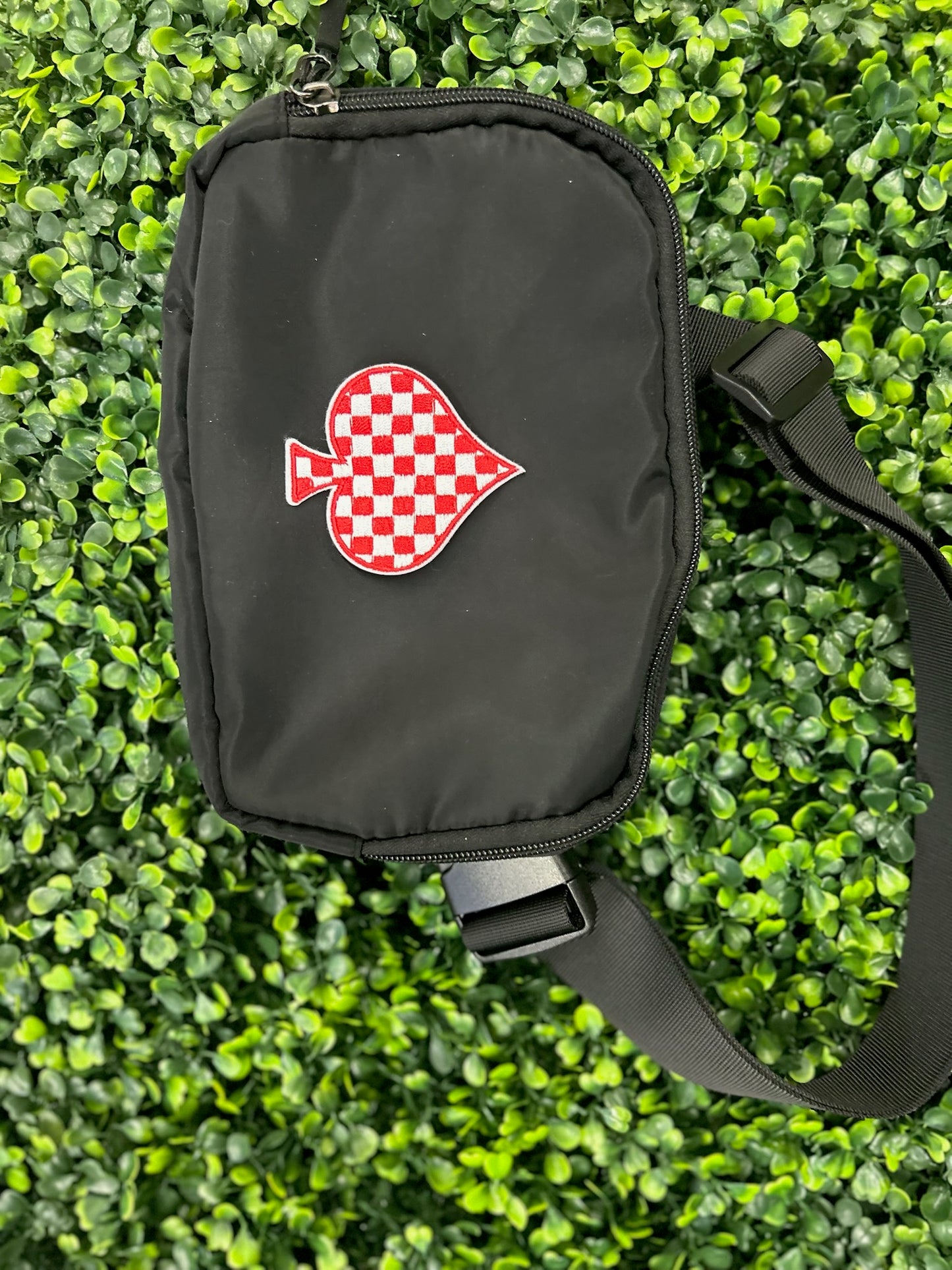 Checkered Spades Embroidered Patch