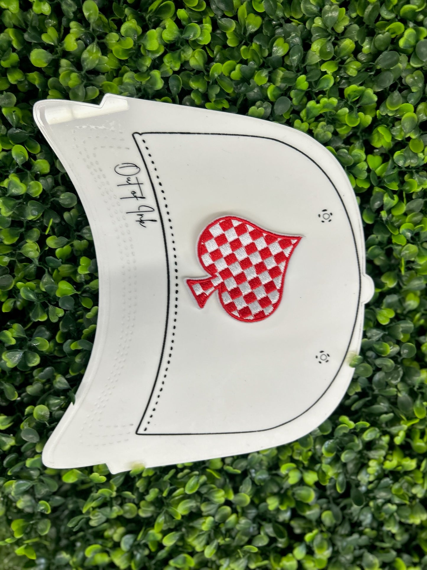 Checkered Spades Embroidered Patch