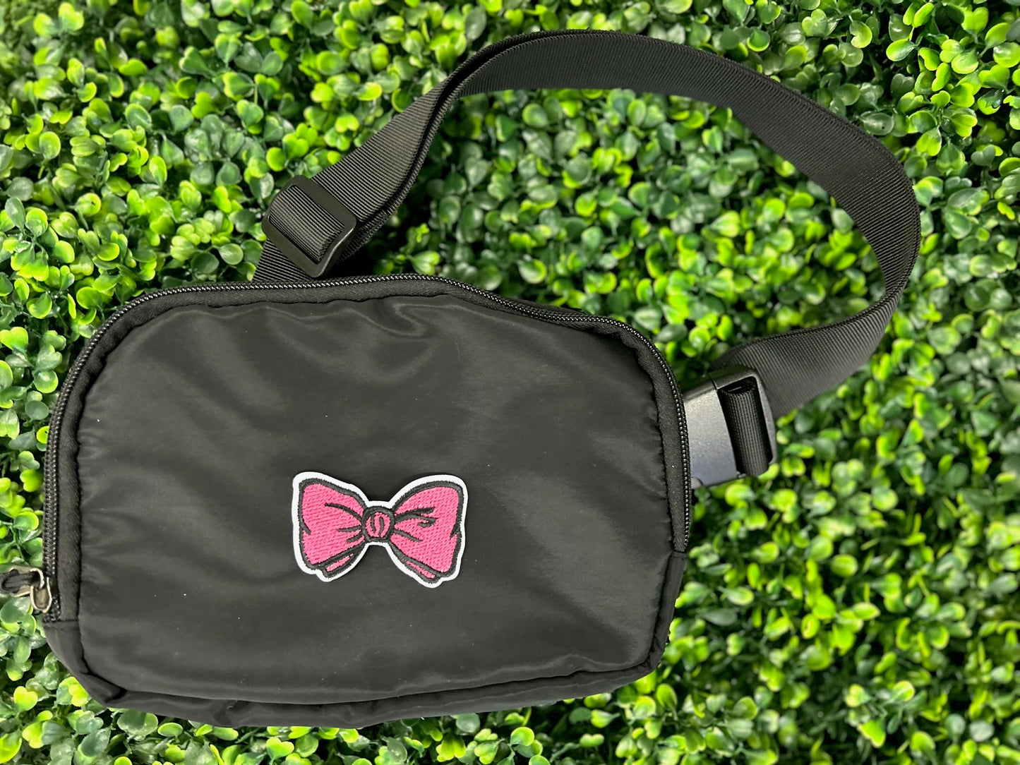 Dark Pink Bow Embroidered Patch