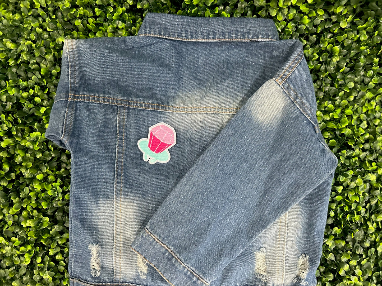 Pink Candy Ring Embroidered Patch