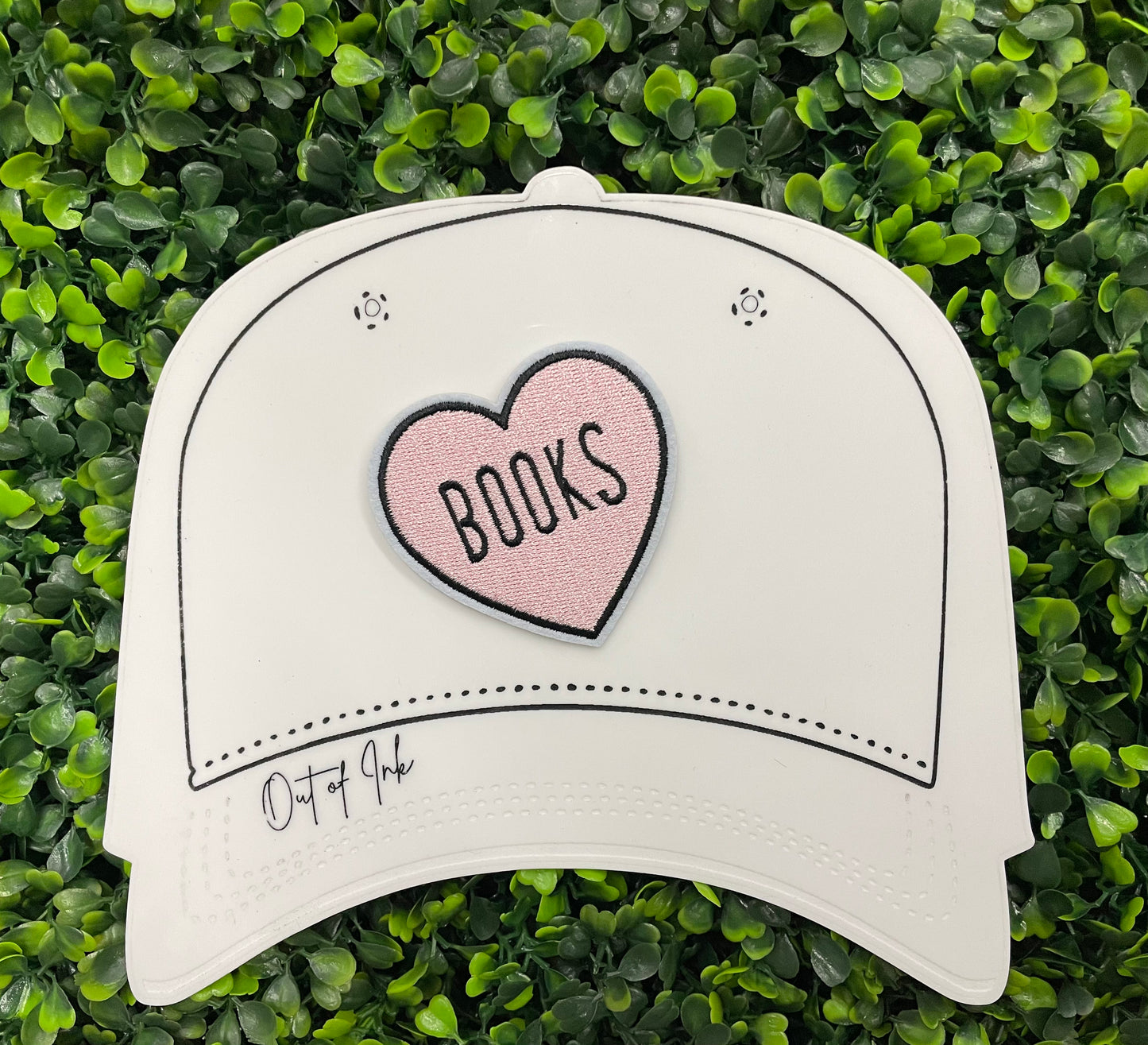 Books Heart Embroidered Patch