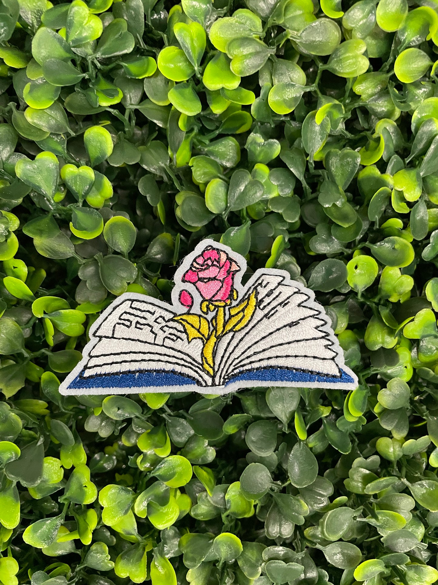 Romantic Blooming Book Embroidered Patch