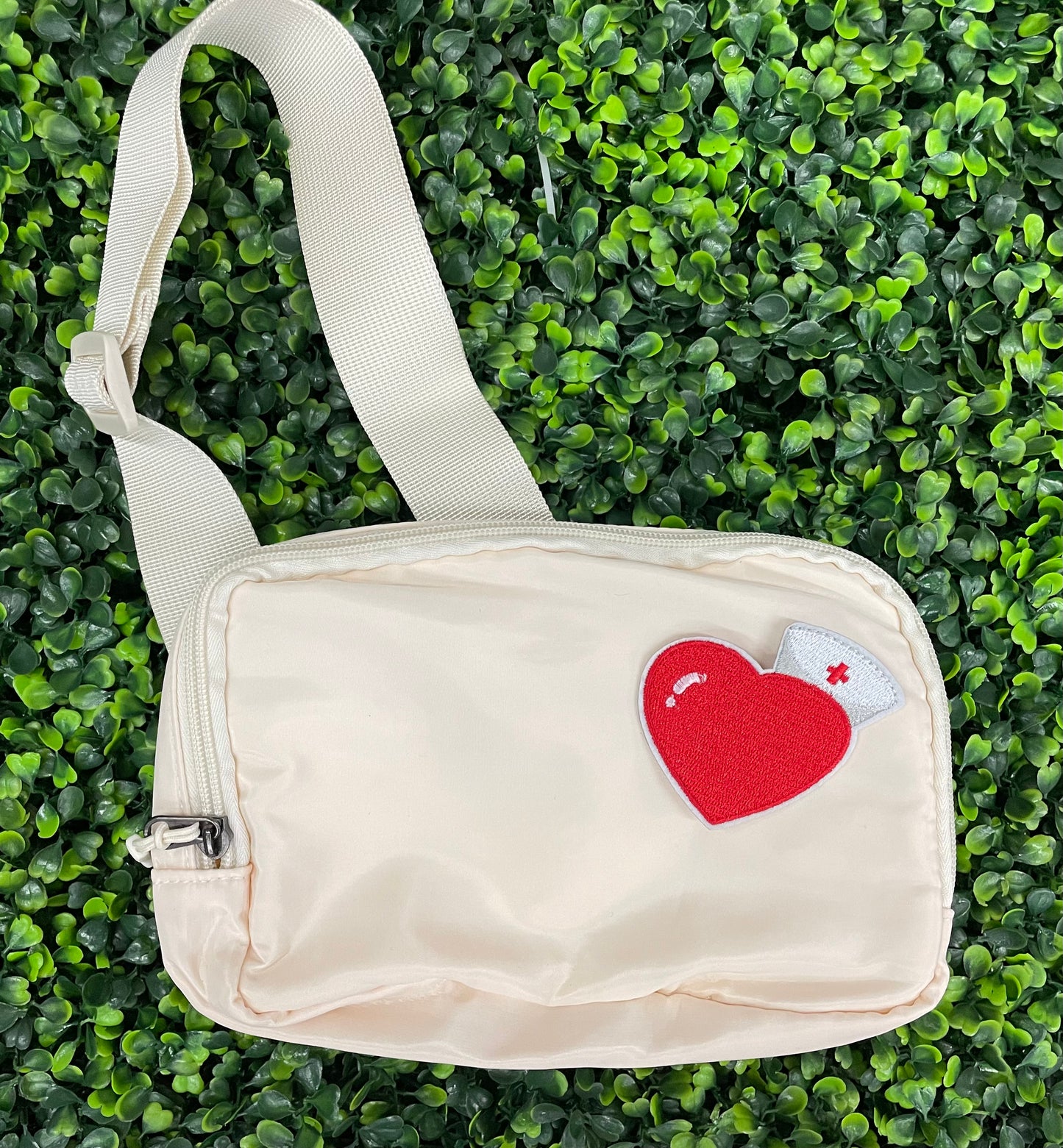Heart with Nurse Cap Embroidered Patch