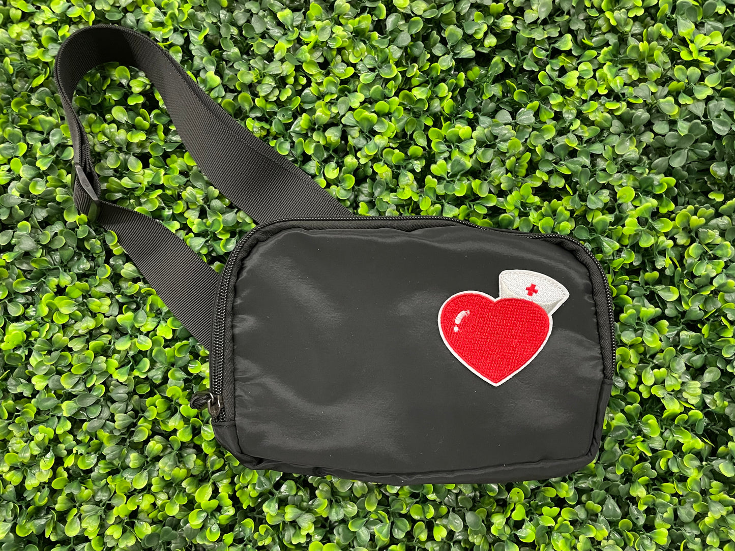 Heart with Nurse Cap Embroidered Patch