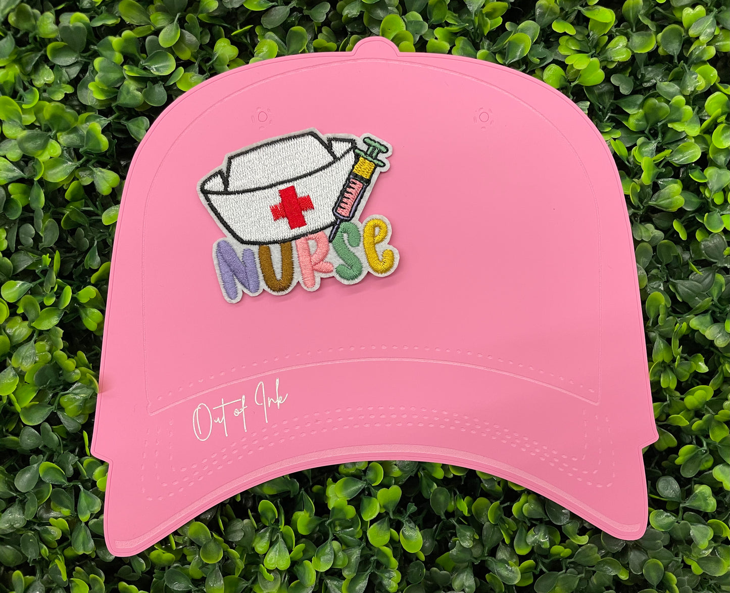 Nurse Cap and Syringe Embroidered Patch