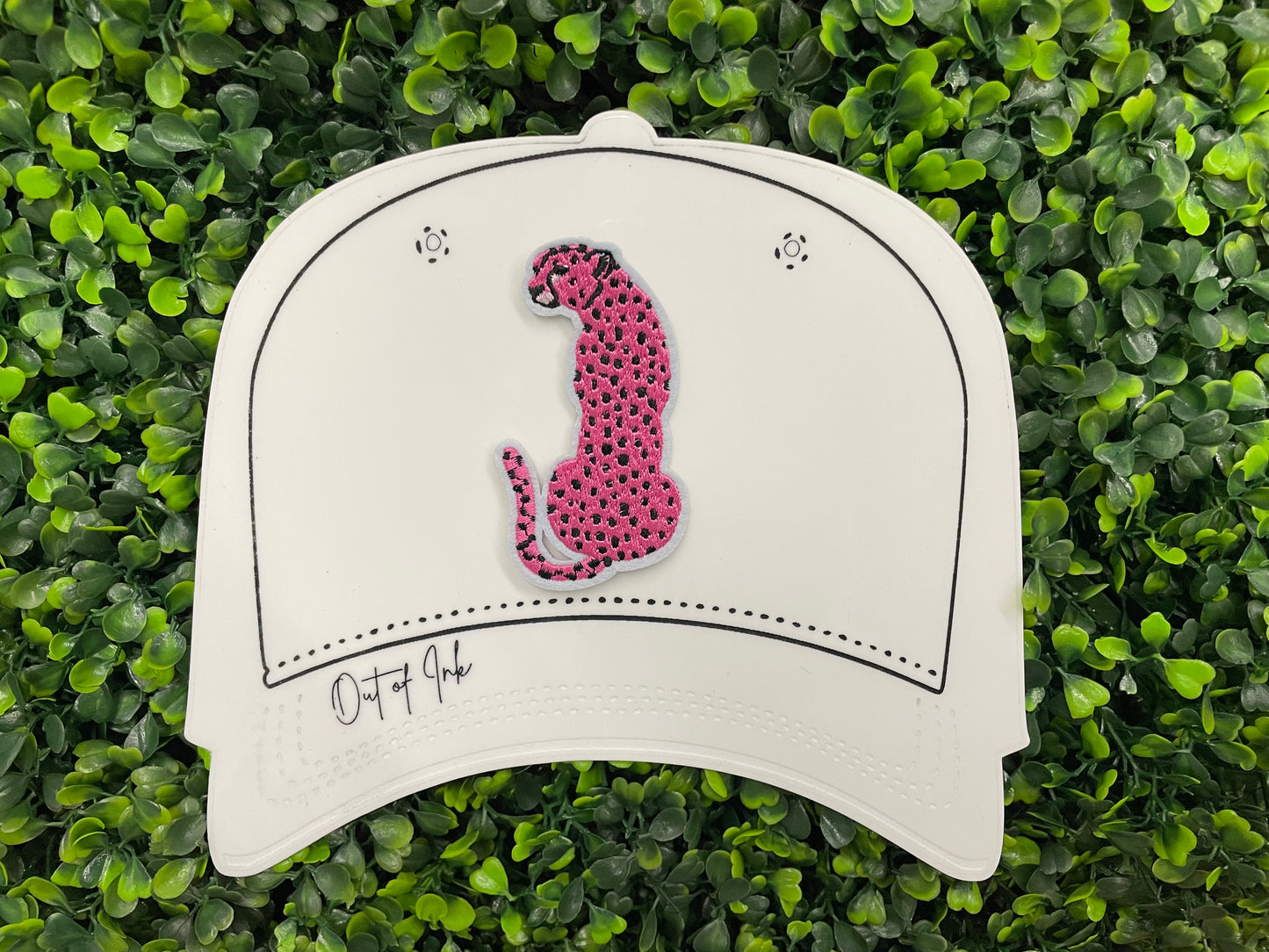 Pink Leopard Embroidered Patch