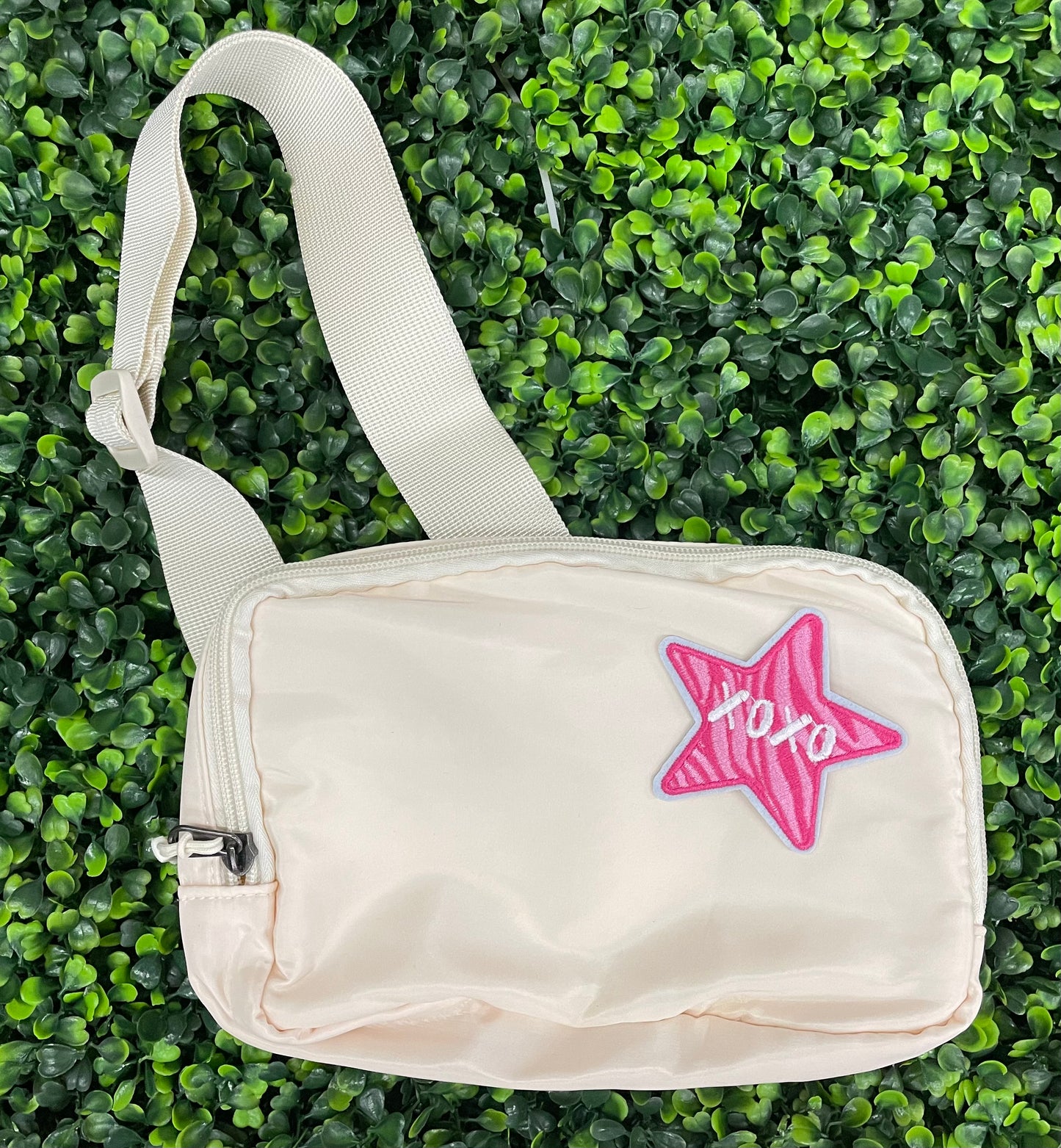 XOXO Pink Star Embroidered Patch