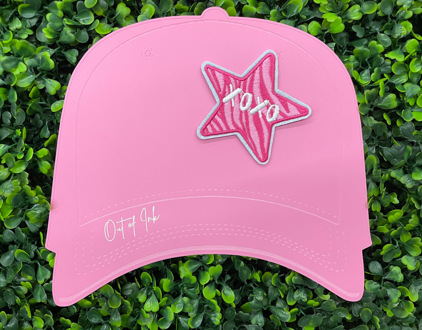 XOXO Pink Star Embroidered Patch