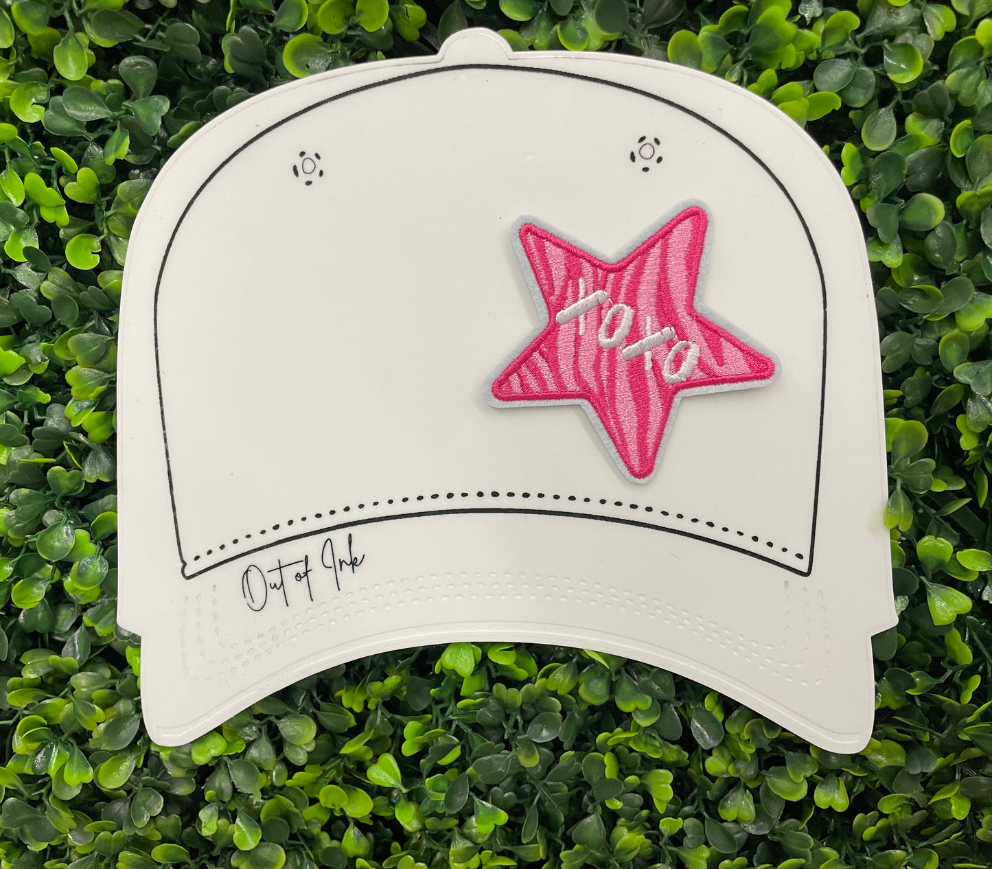 XOXO Pink Star Embroidered Patch