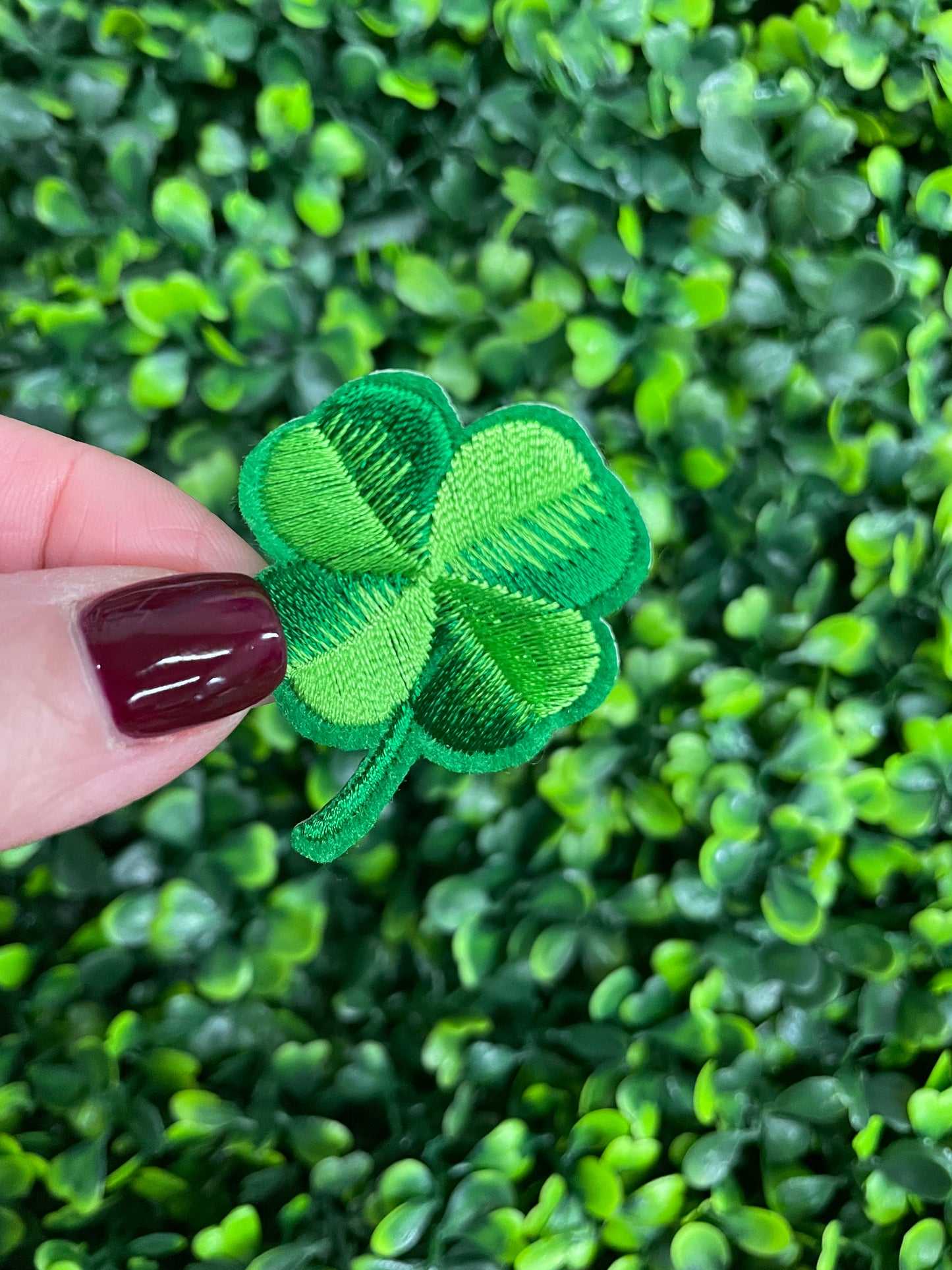 Lucky Four-Leaf Clover Embroidered Patch