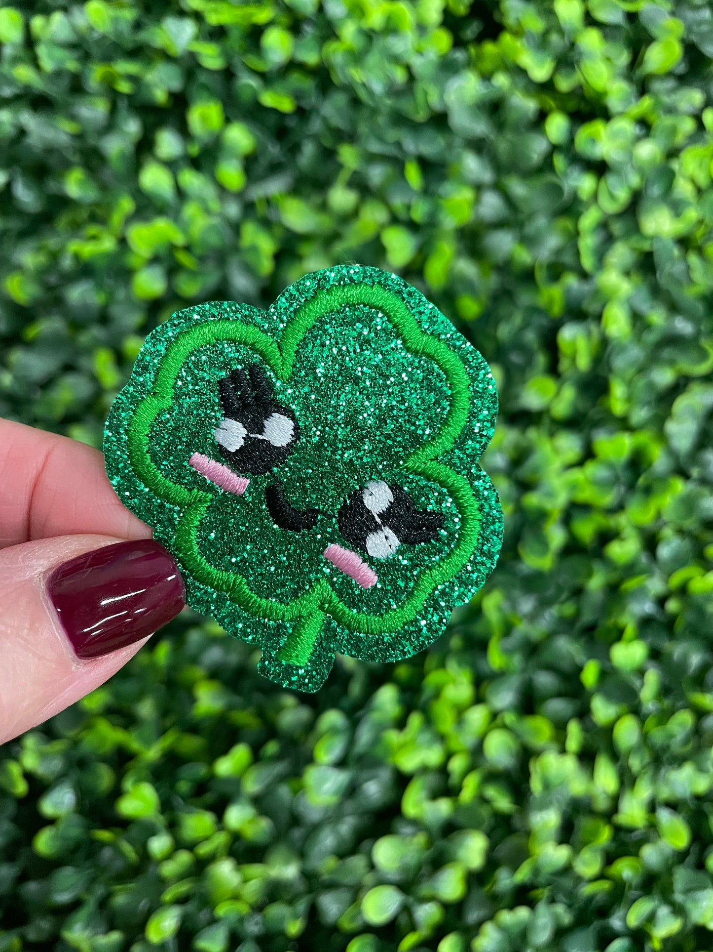 Kawaii Glitter Clover Patch