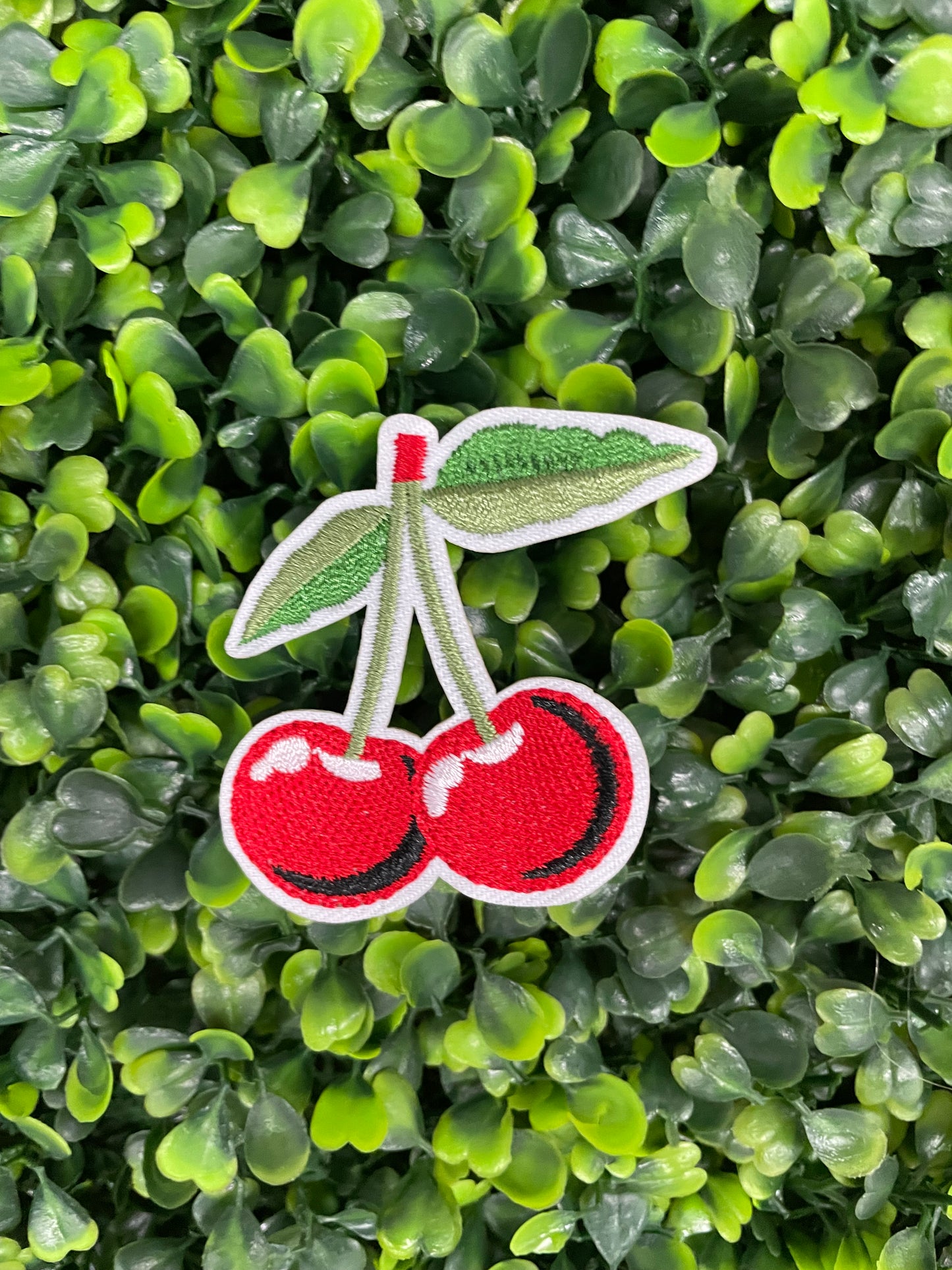 Double Cherry Embroidered Patch