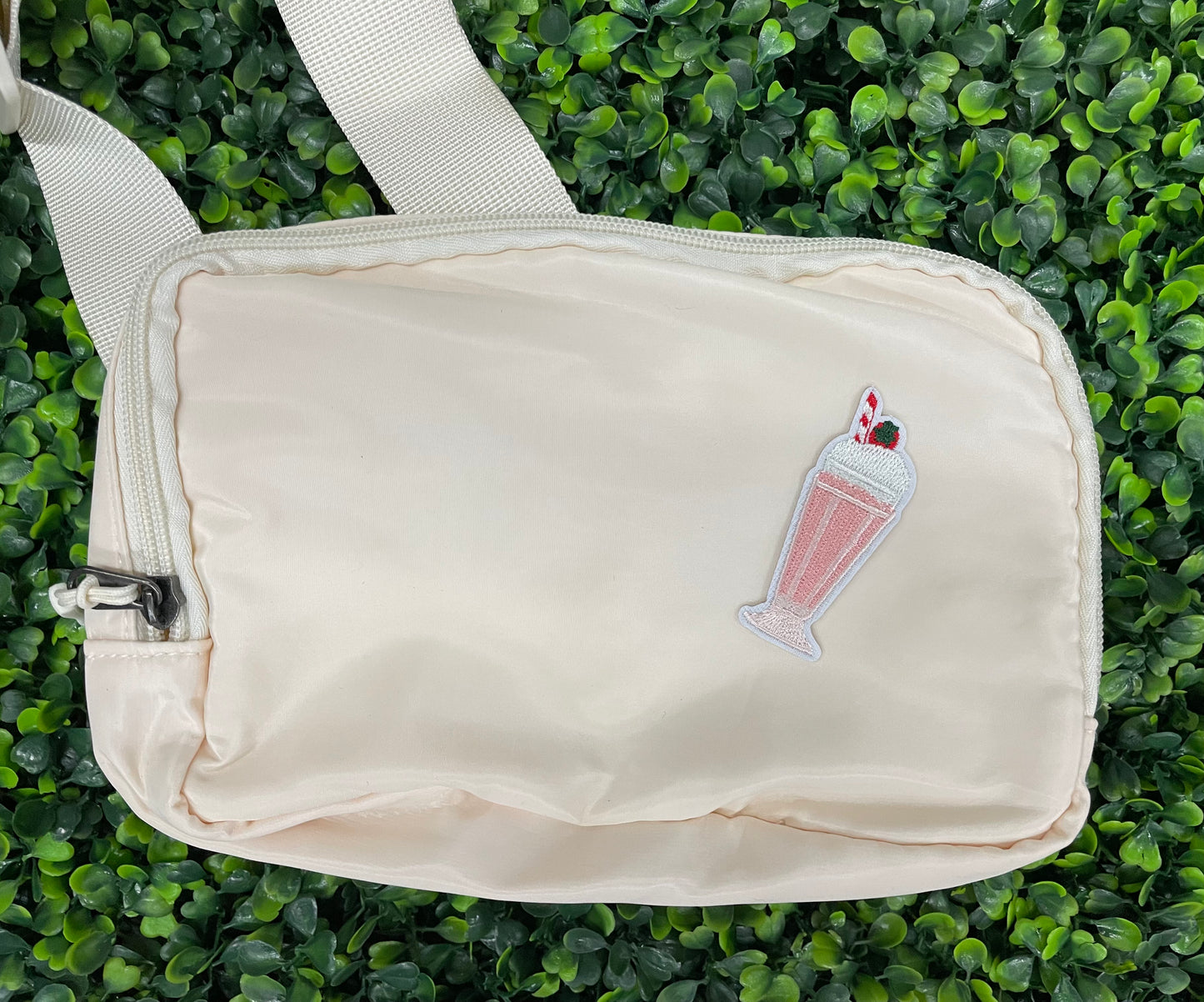 Pink Milkshake Embroidered Patch