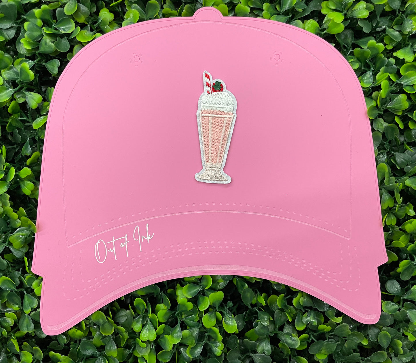 Pink Milkshake Embroidered Patch
