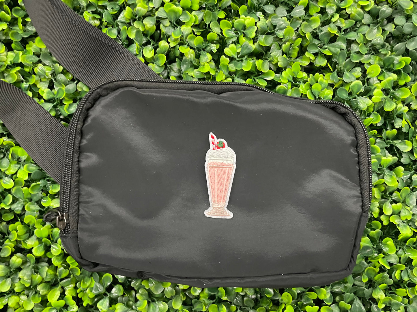 Pink Milkshake Embroidered Patch