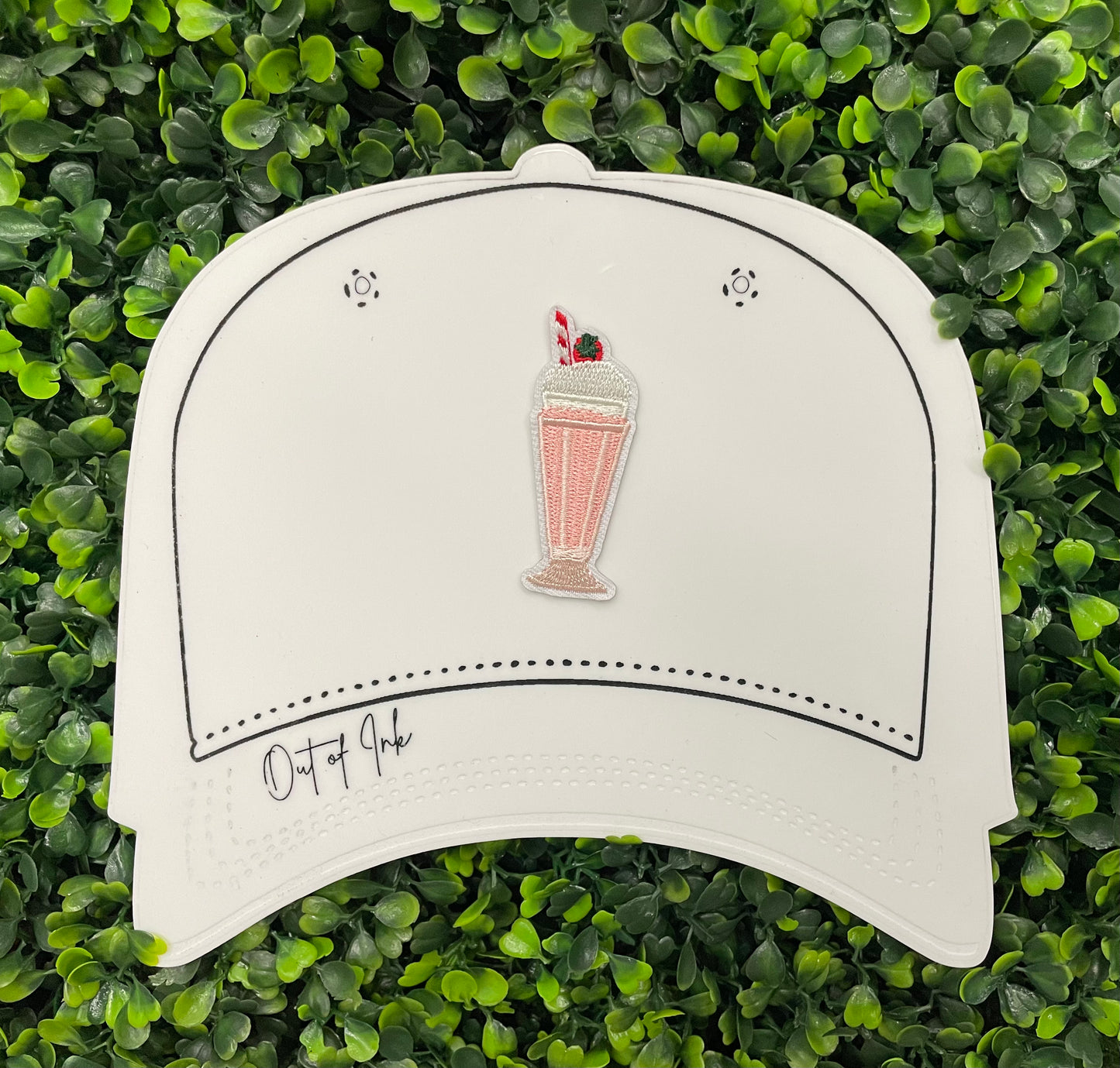 Pink Milkshake Embroidered Patch