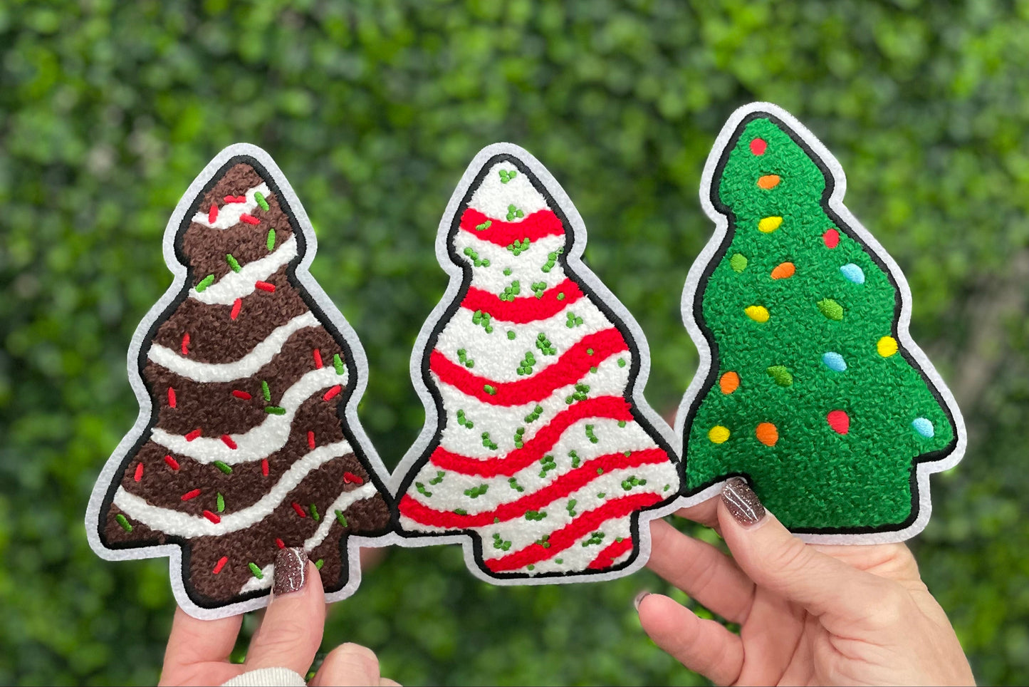 Christmas Tree Snacks Chenille Patch