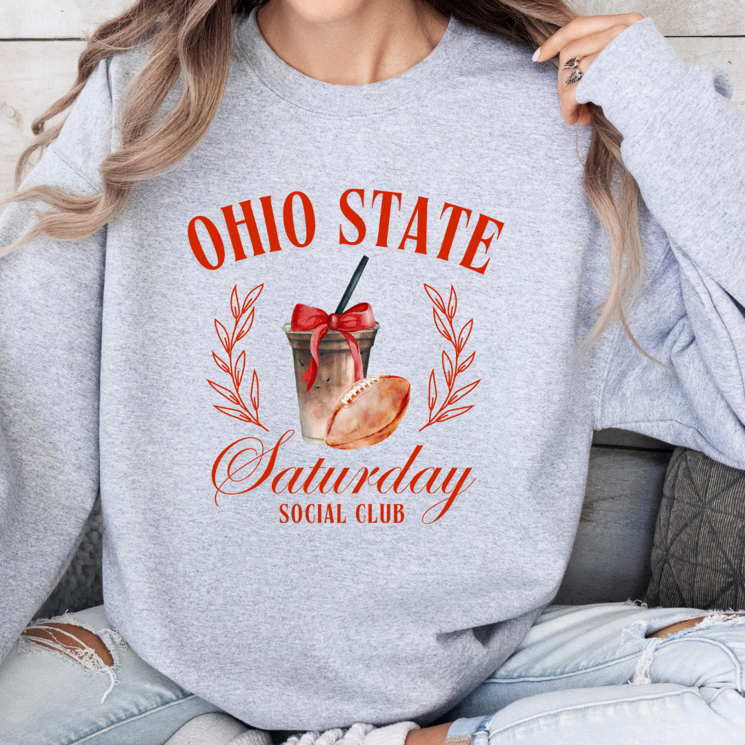 Ohio State Saturday Social Club Coquette Sweatshirt