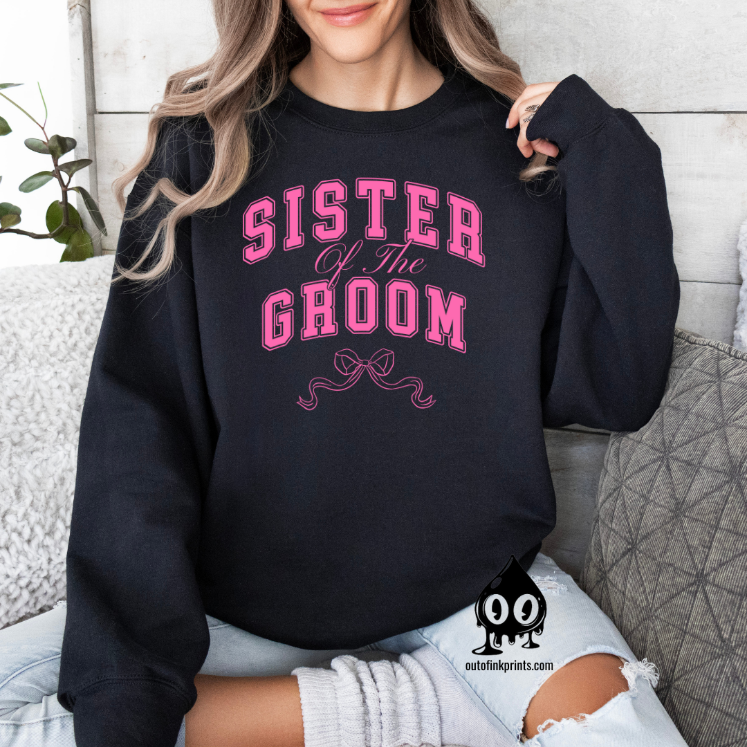 Sister of the Groom Bow Sweatshirt