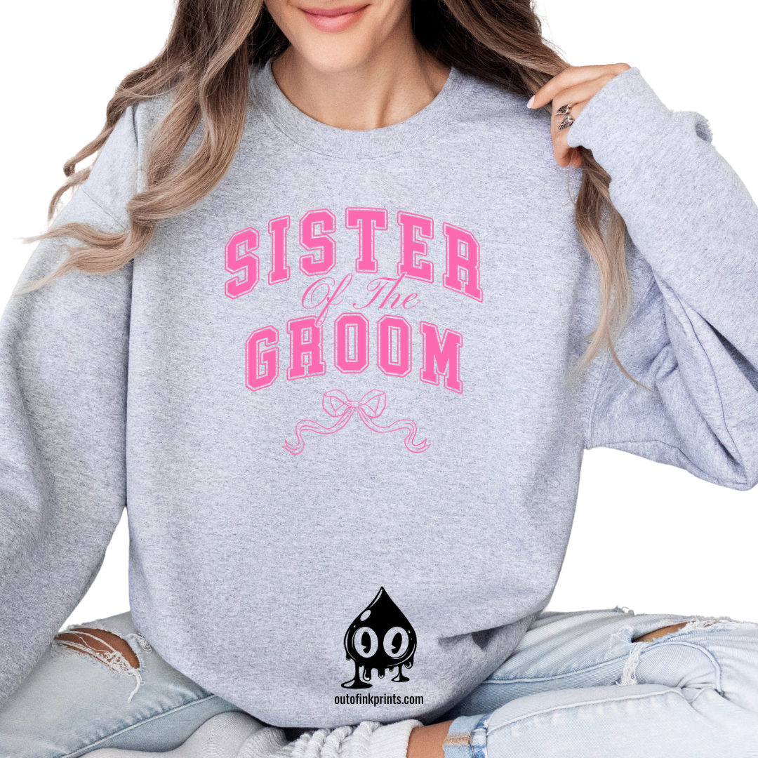 Sister of the Groom Bow Sweatshirt