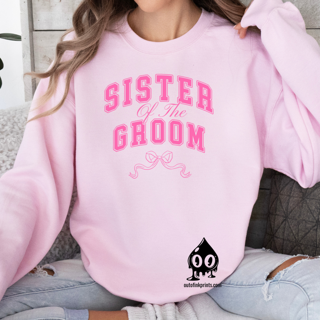 Sister of the Groom Bow Sweatshirt