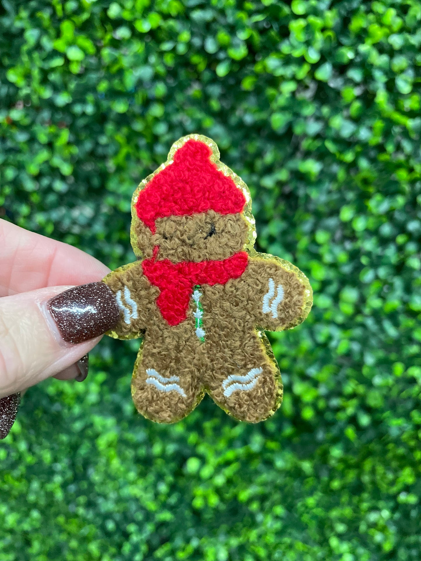 Gingerbread Man Chenille Patch