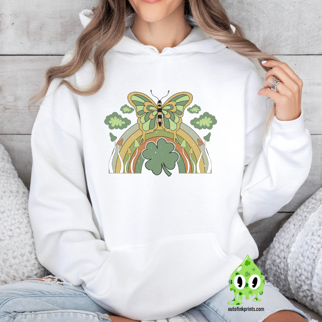 St. Patrick's Butterfly & Rainbow Hoodie