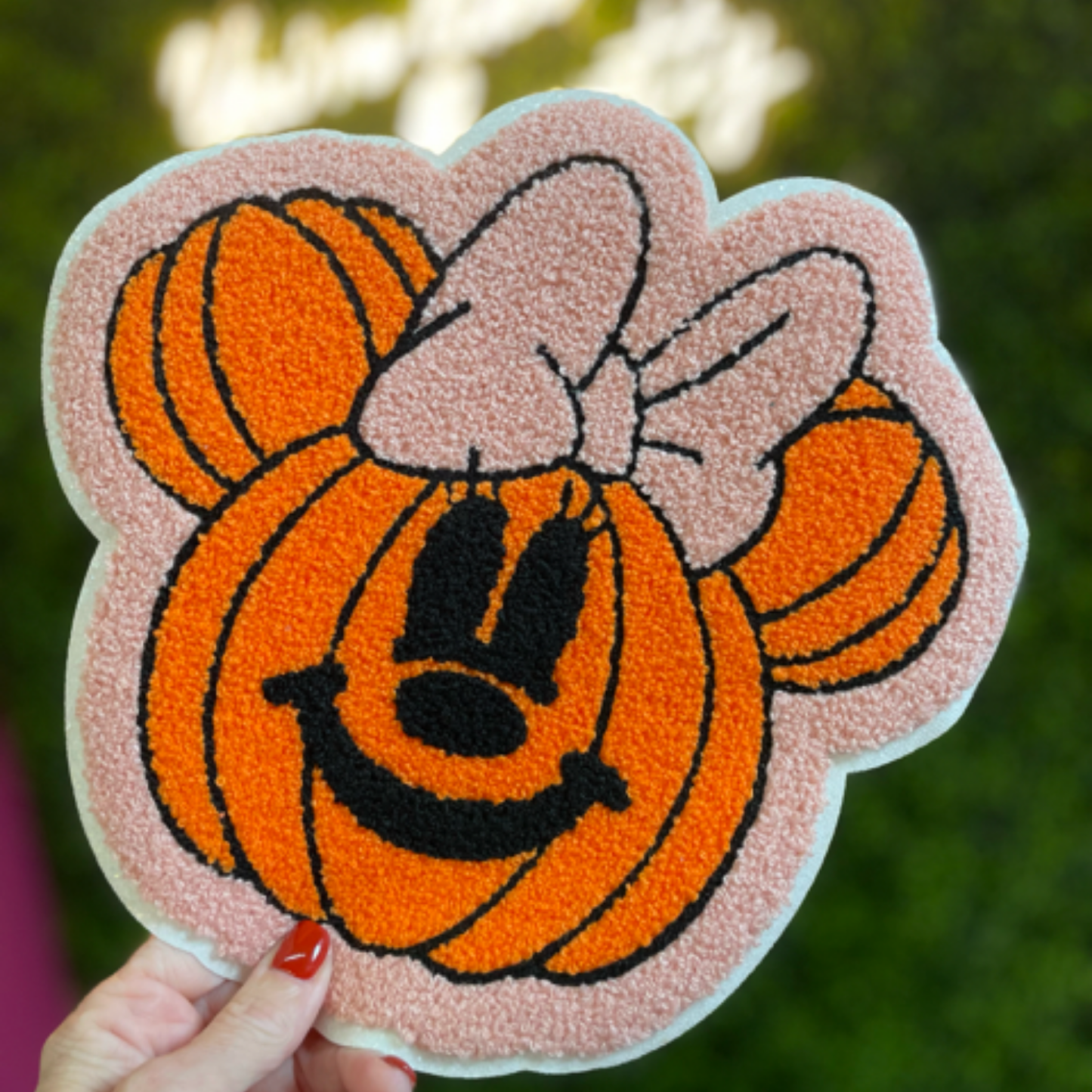 Mouse Pumpkin Chenille Patch