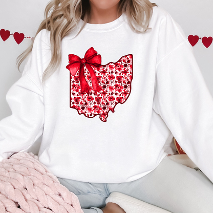 Buckeye State Bloom Bow Sweatshirt