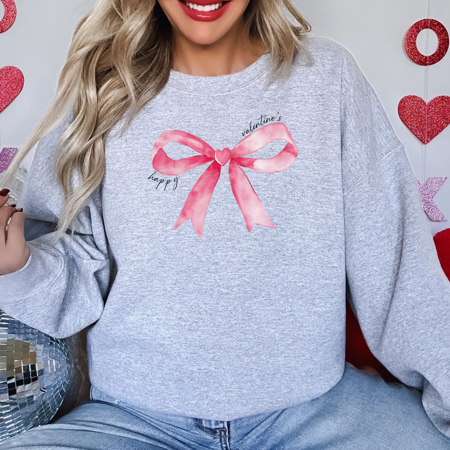 Happy Valentine’s Bow Sweatshirt