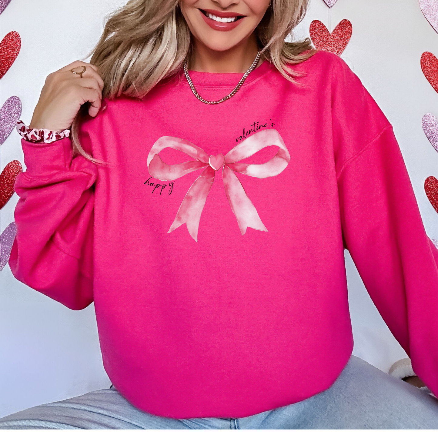 Happy Valentine’s Bow Sweatshirt