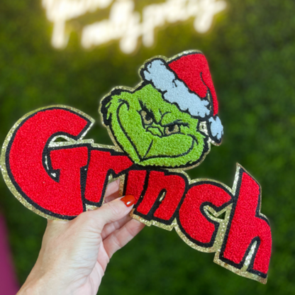 Grinning Holiday Chenille Patch