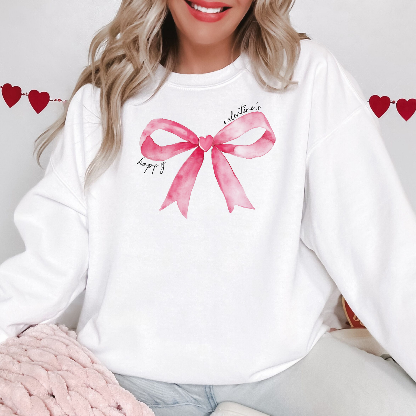 Happy Valentine’s Bow Sweatshirt